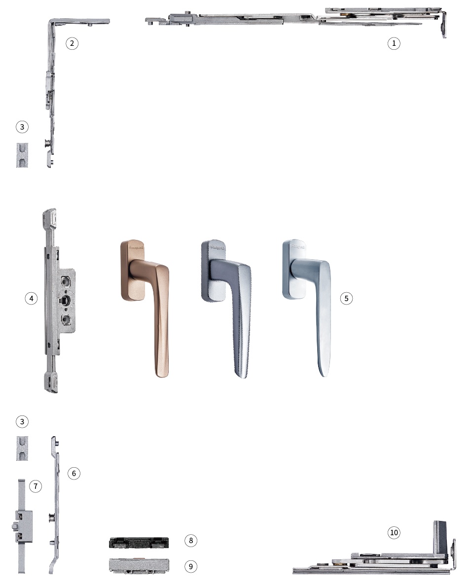 MH-YNXC04A建筑窗用内平开下悬窗五金系统